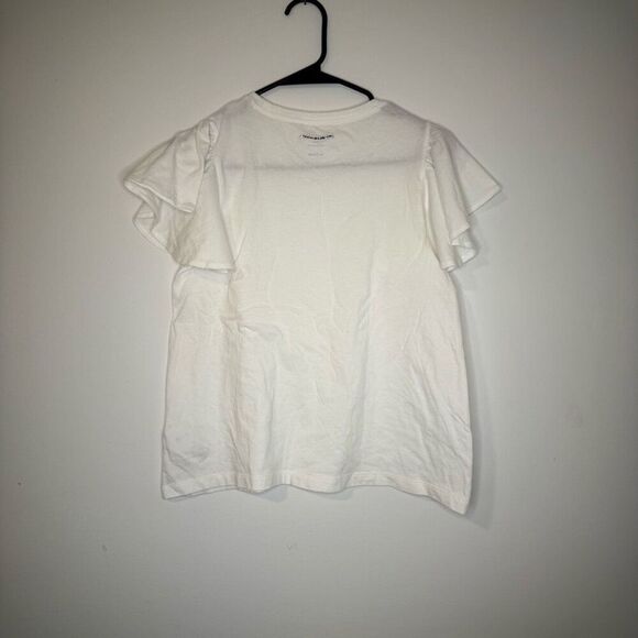 J crew Girls Girls' ruffle-shoulder tee size XL m12 - Picture 4 of 5